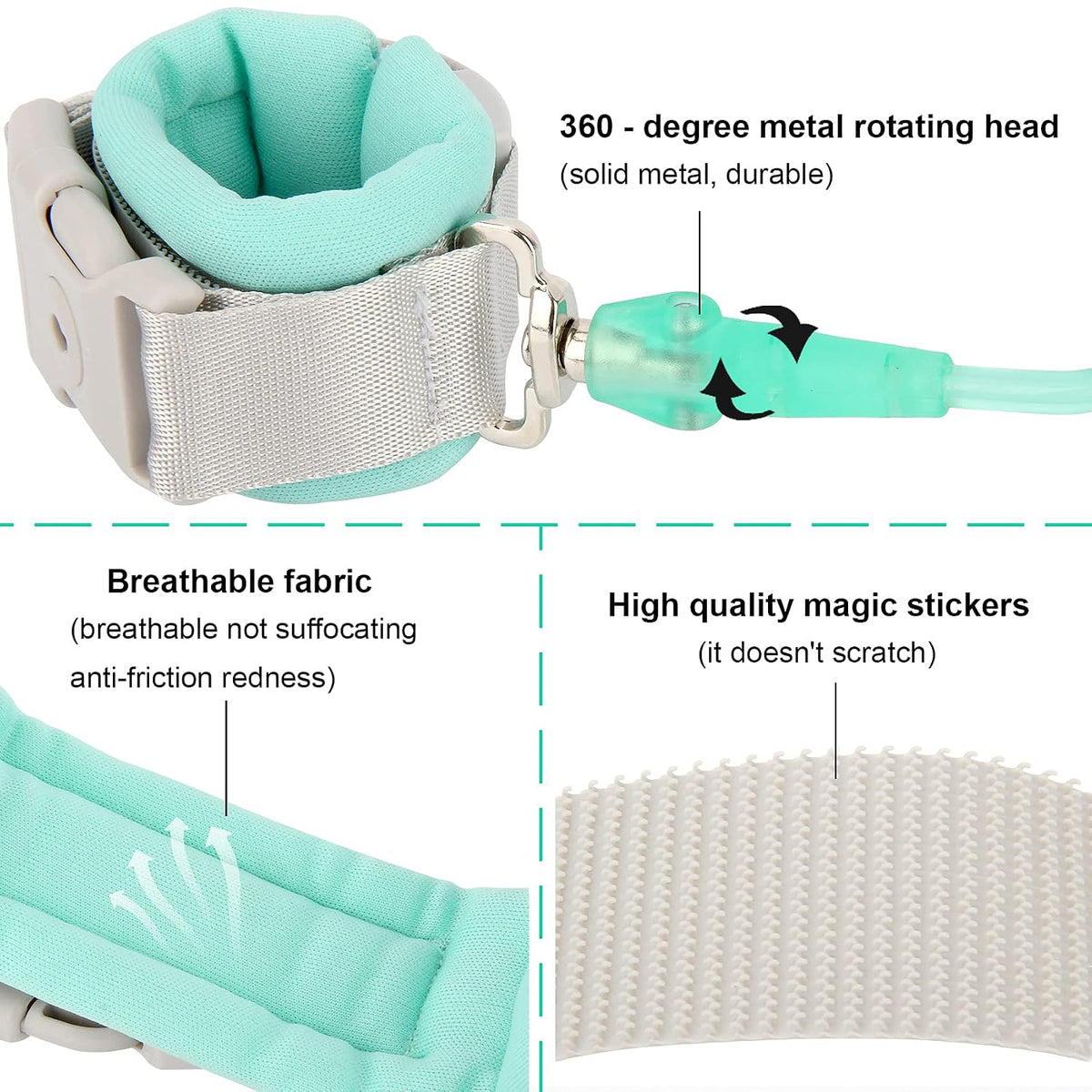 Blisstime Correa para niños, paquete de 2 correas para niños, eslab...