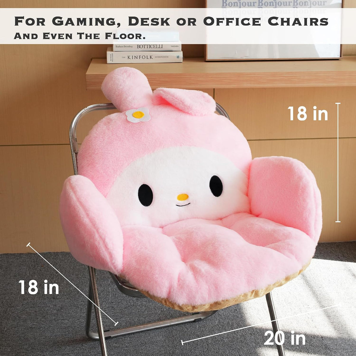 Juju - Cojín Kawaii rosa \u2013 Decoración de habitación Kawaii \u2...