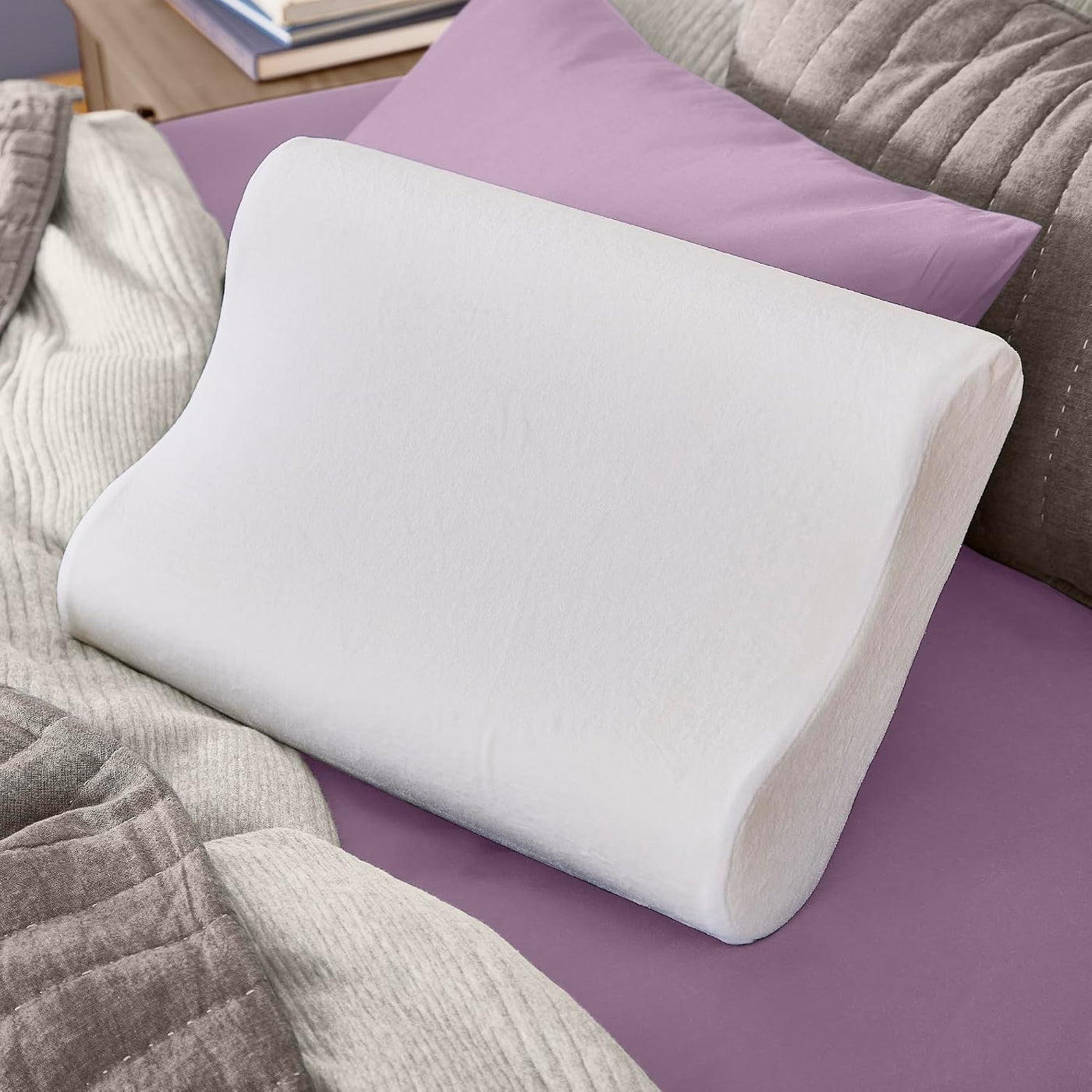 Sleep Innovations - Almohada de espuma viscoelástica con contorno,...