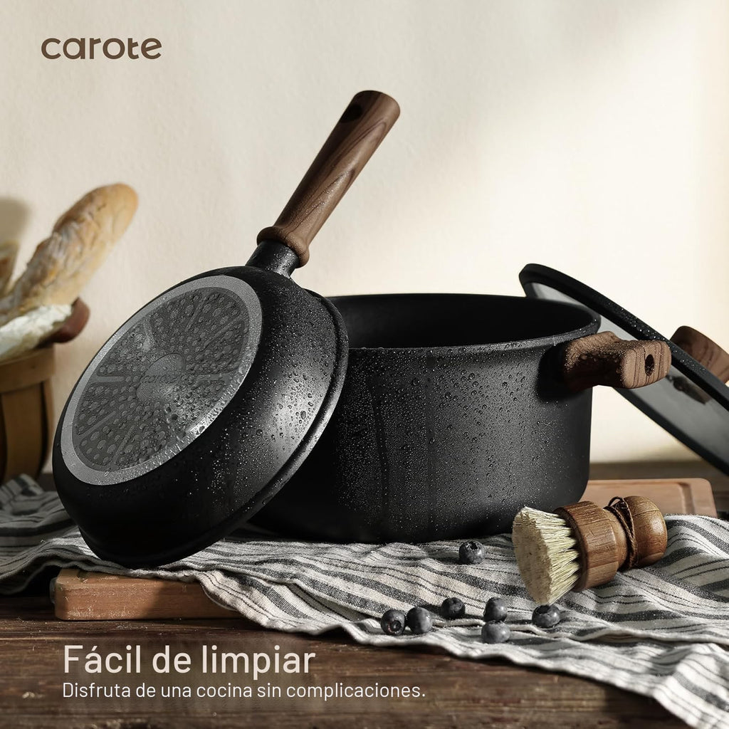CAROTE Juego de utensilios de cocina antiadherentes de 24 piezas, o...