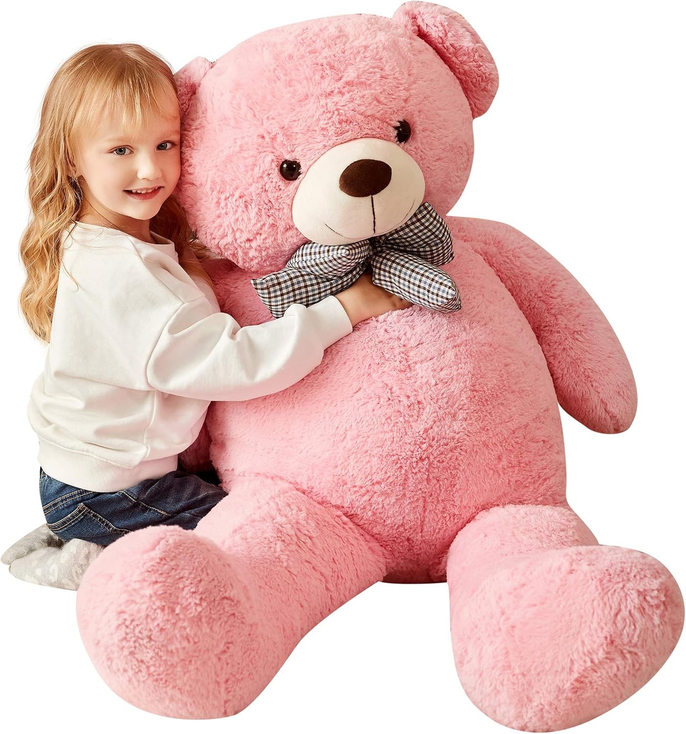IKASA - Oso de peluche gigante, animales de juguete (Rosa, 47 pulga...