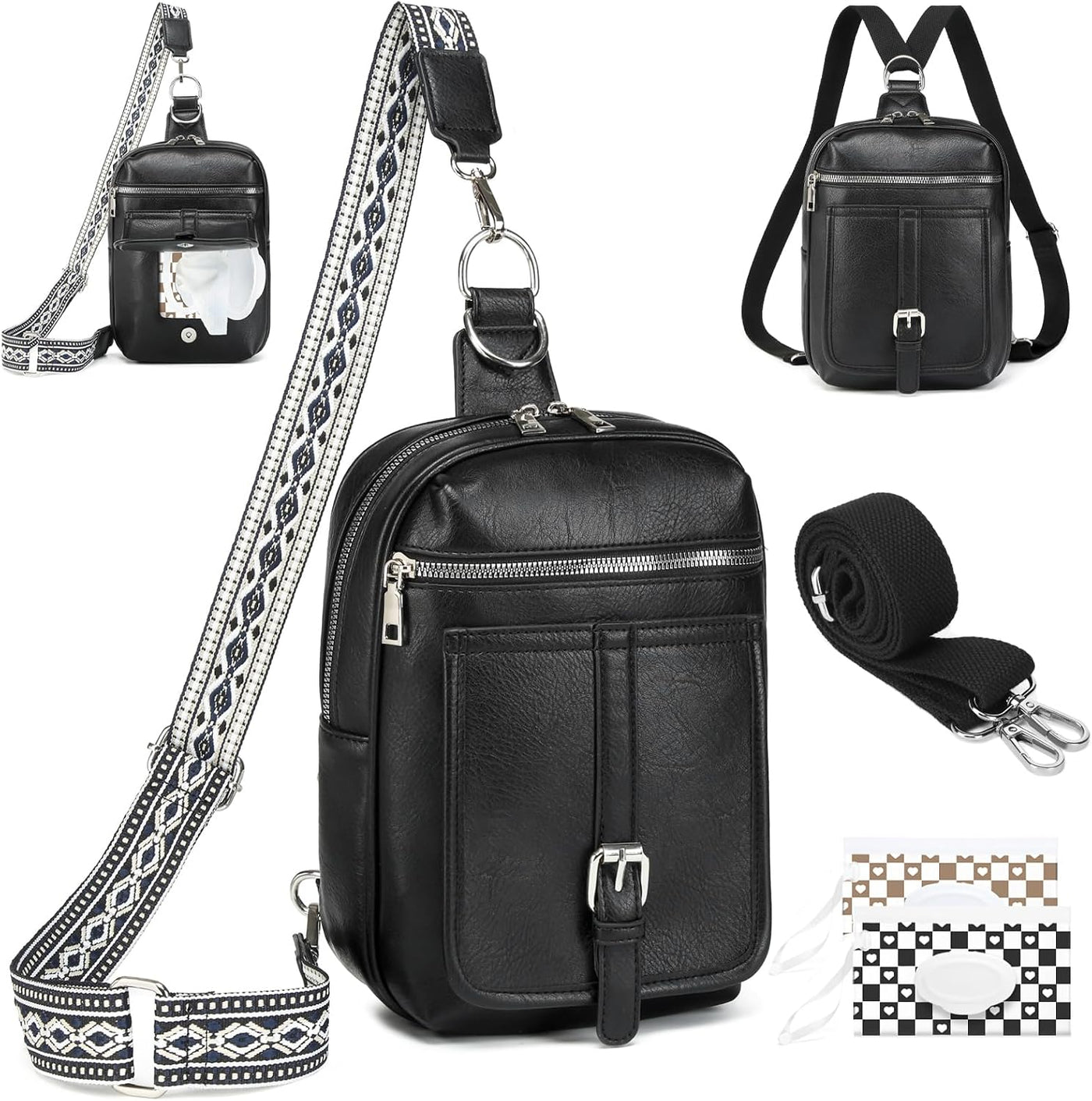 MYHOZEE Mini bolso de pañales cruzado pequeño bolso de pañales con...