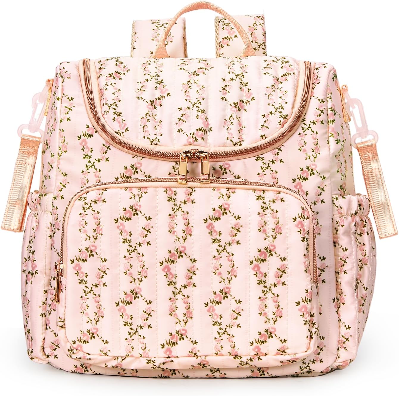 YESFIXS Mochila acolchada para pañales, mochila grande con estampad...