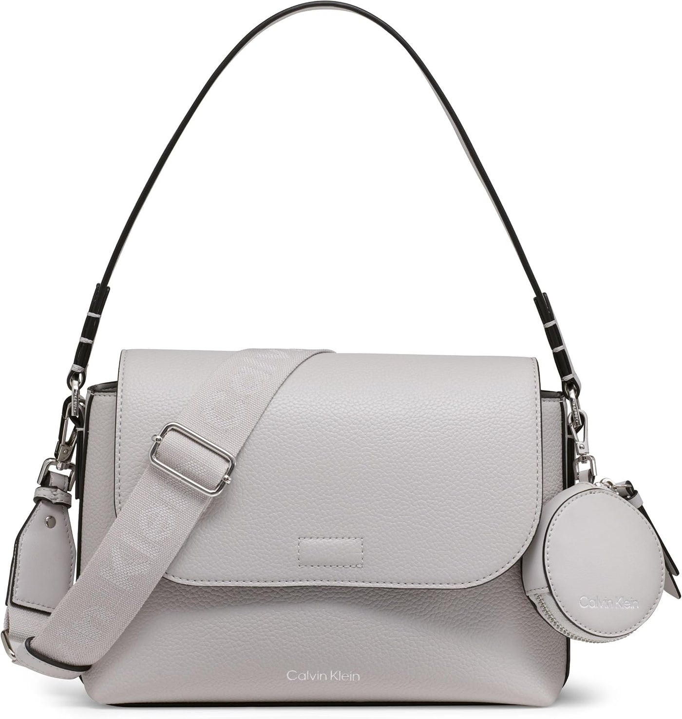 Calvin Klein Bolso de hombro con solapa Millie 2 en 1 para mujer y bandolera