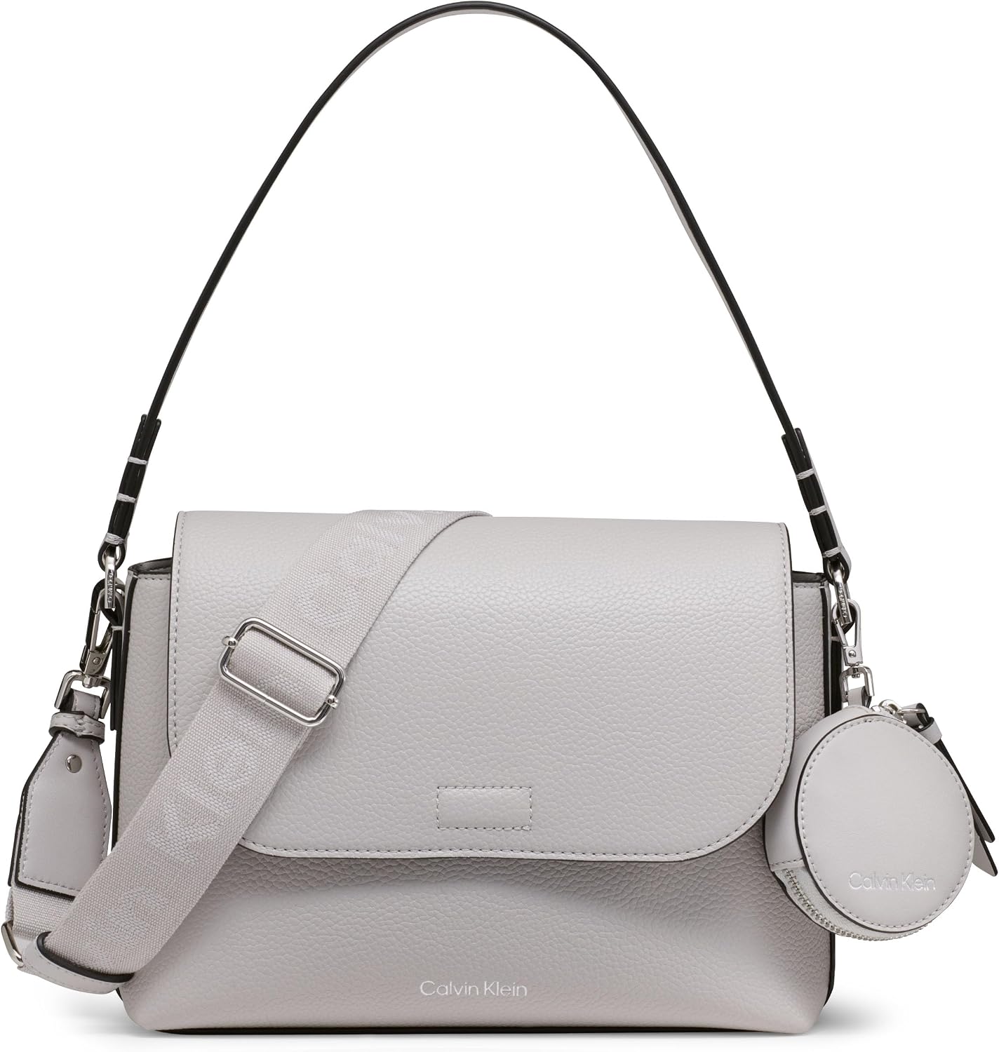 Calvin Klein Bolso de hombro con solapa Millie 2 en 1 para mujer y bandolera