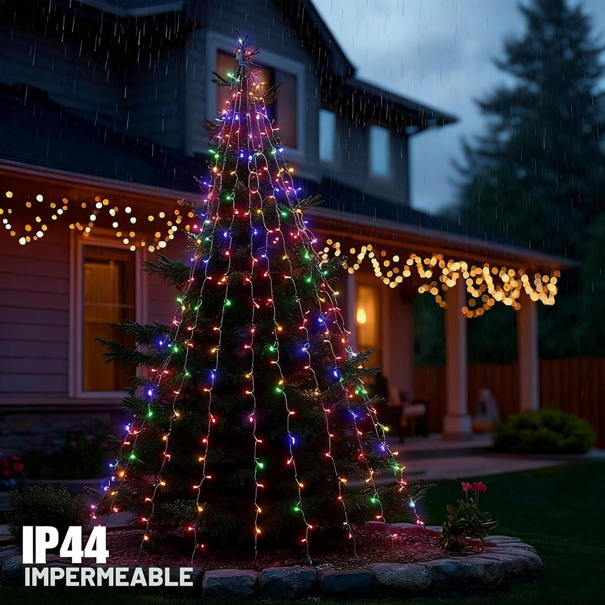 TW SHINE Luces para árbol de Navidad, 448 luces LED para decoración...