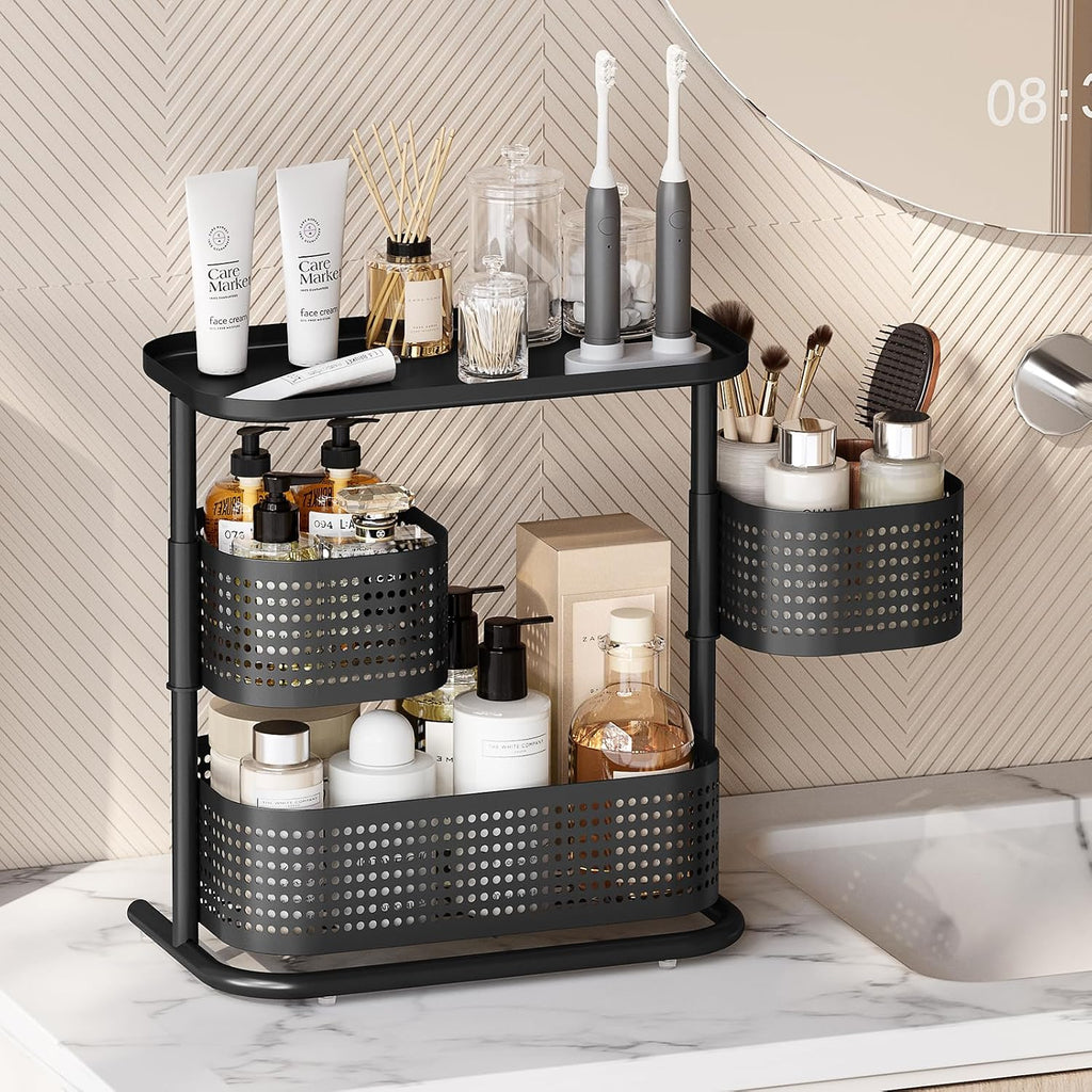KINGRACK - Organizador de metal para mostrador de baño, estante gir...