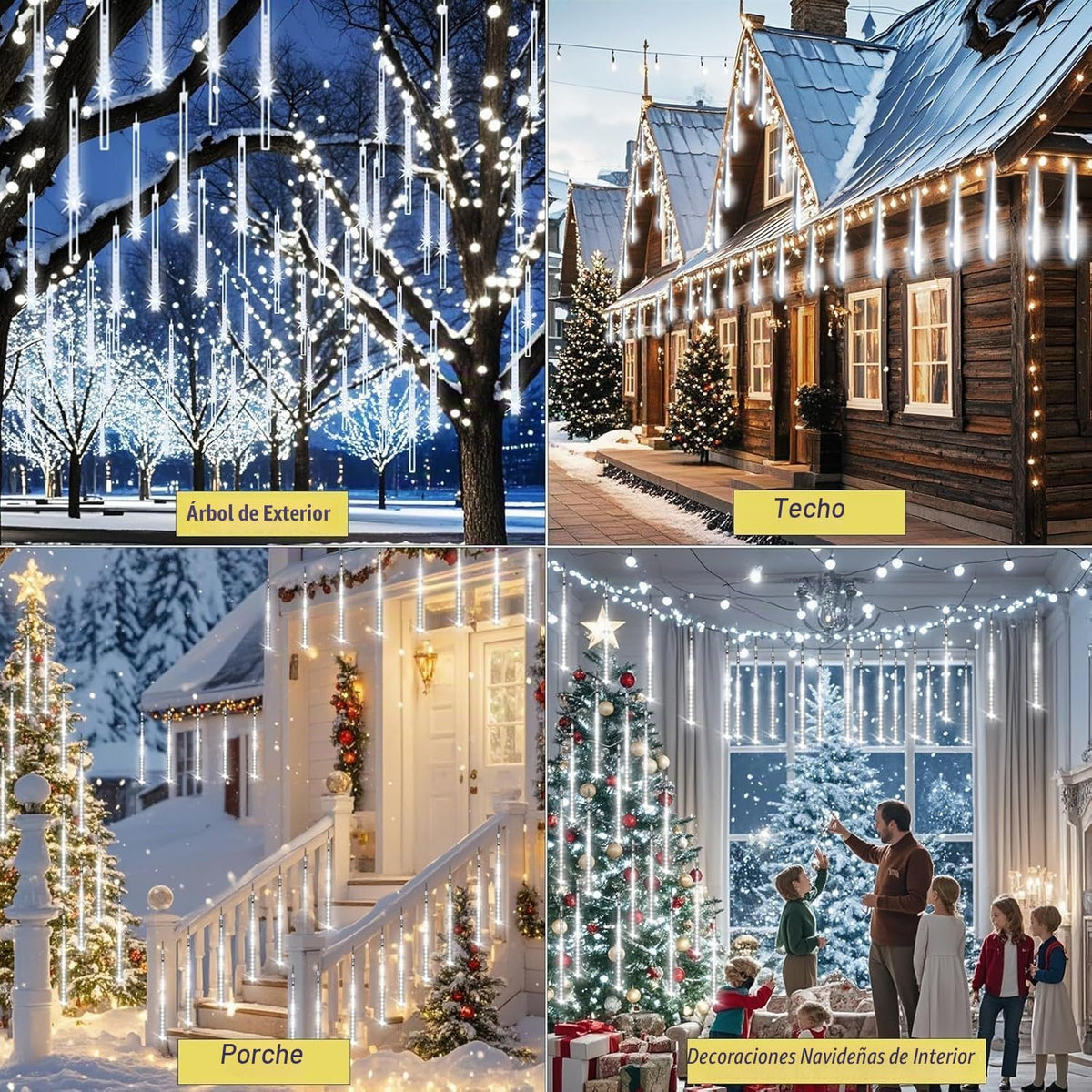 Adecorty - Luces navideñas para exterior con certificación UL, 24 t...