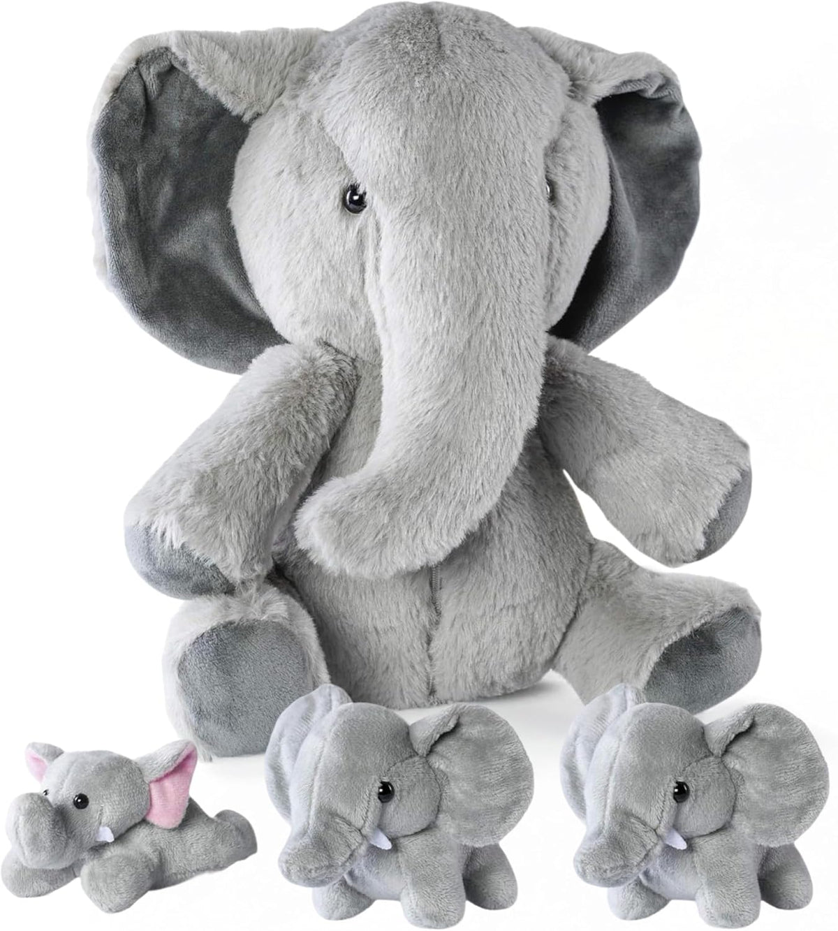 PREXTEX Juguetes de elefante de peluche \u2013 Animal de peluche co...