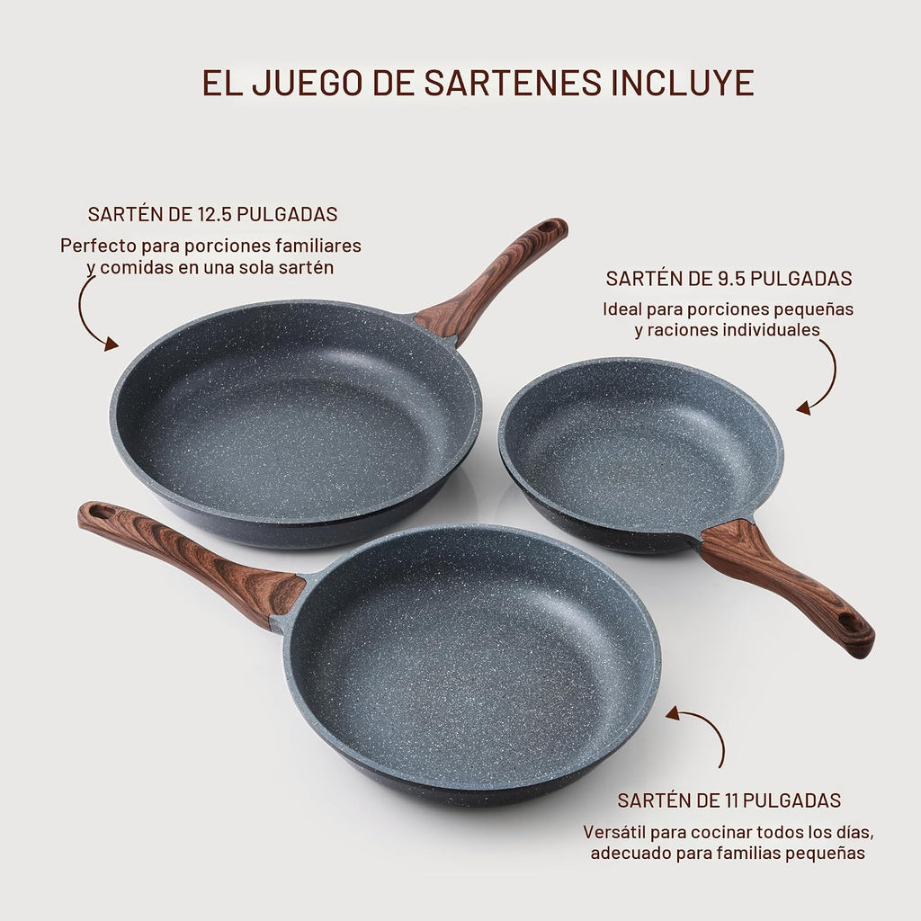 SENSARTE Sartenes Antiadherentes para Freír, Sartenes con Revestimi...