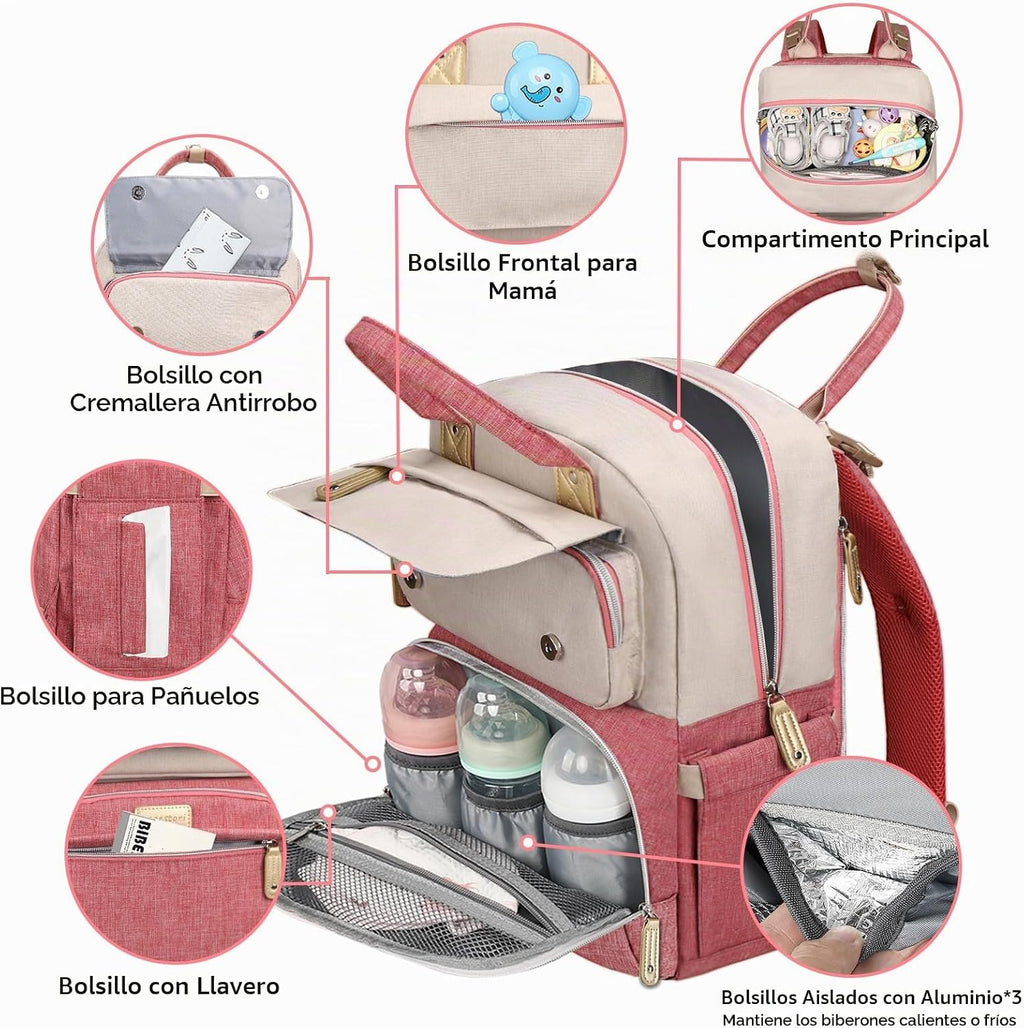 Legestori Mochila para Pañales, Bolsa de Pañales para Bebé Niña, Mo...