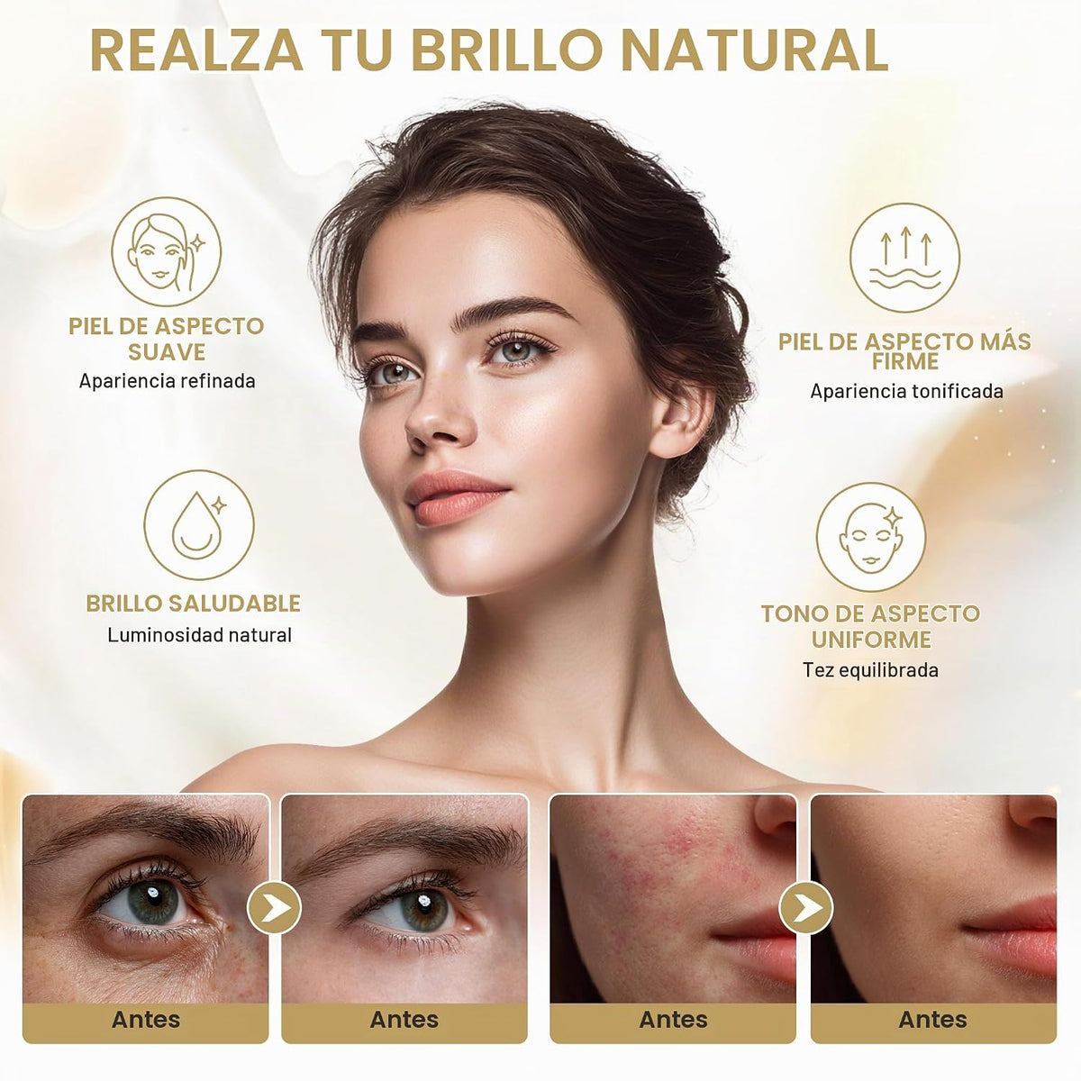 Máscara de terapia de luz LED 4D con ajuste de contorno para cara y...