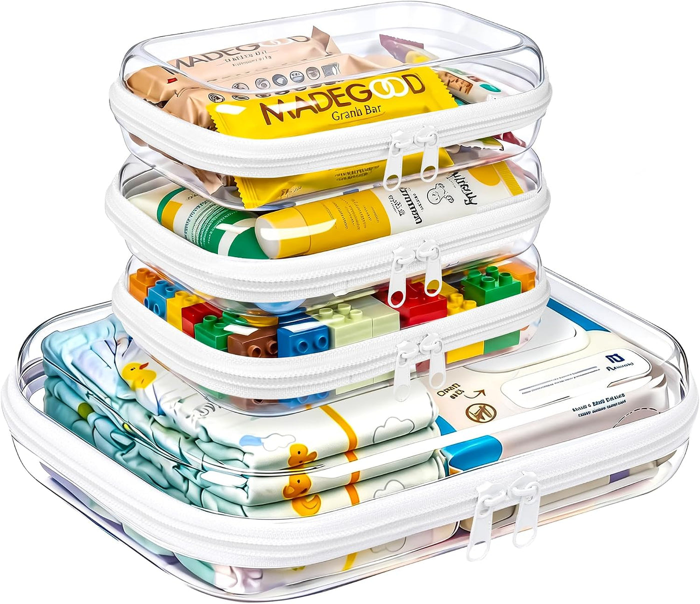 Bolsas organizadoras para pañales, fundas rígidas transparentes con...