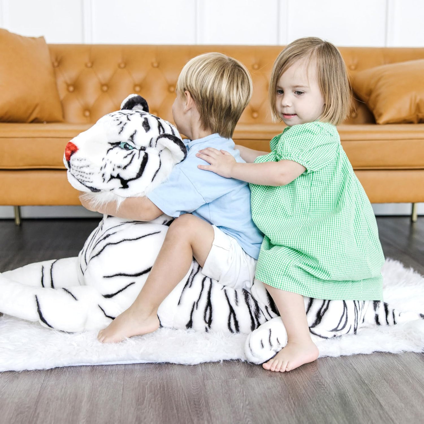 Tigre de peluche Melissa &amp; Doug gigante (más de 5 pies de largo...