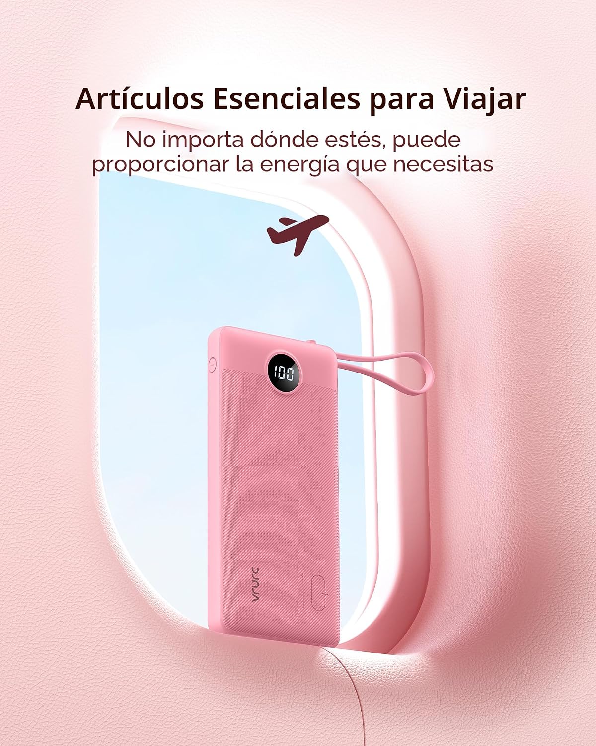 Cargador de teléfono portátil VRURC, banco de energía incorporado d...