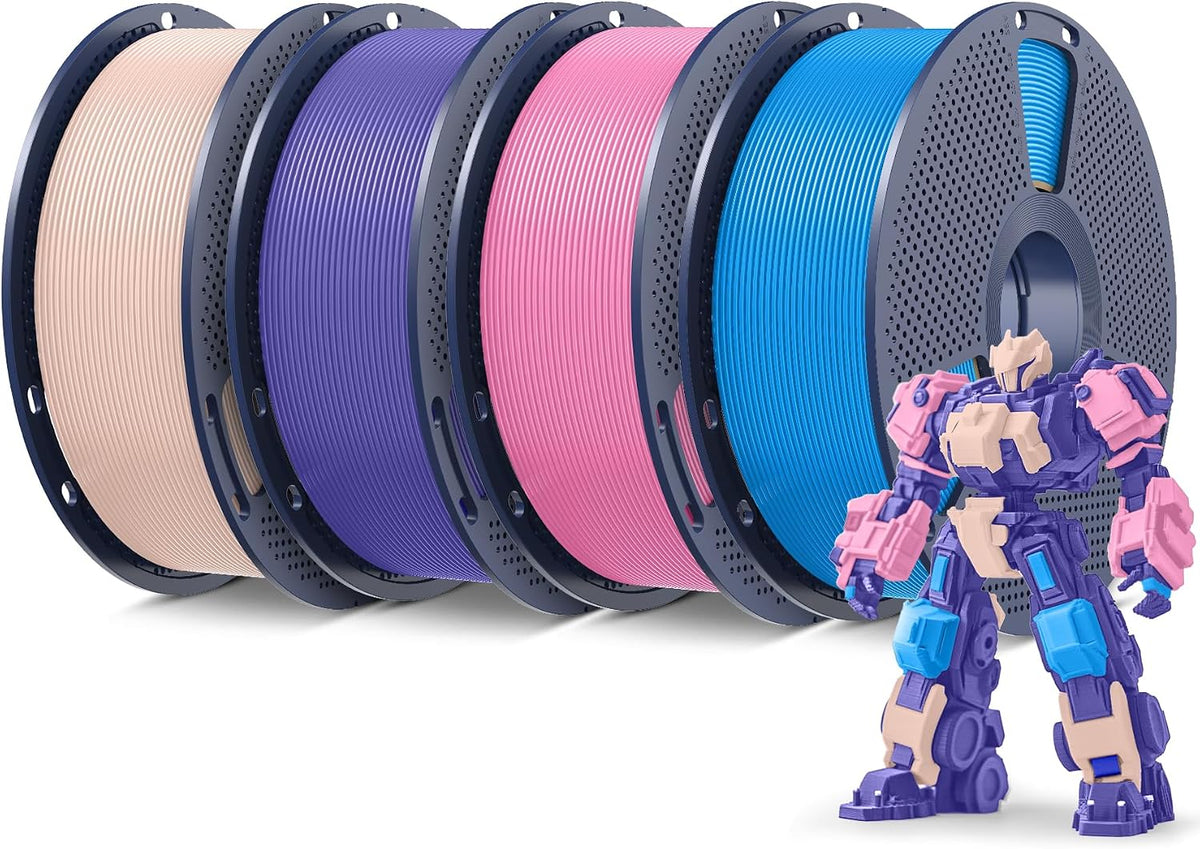 SUNLU Filamento PLA Plus para impresora 3D de 0.07 in, paquete de 8...