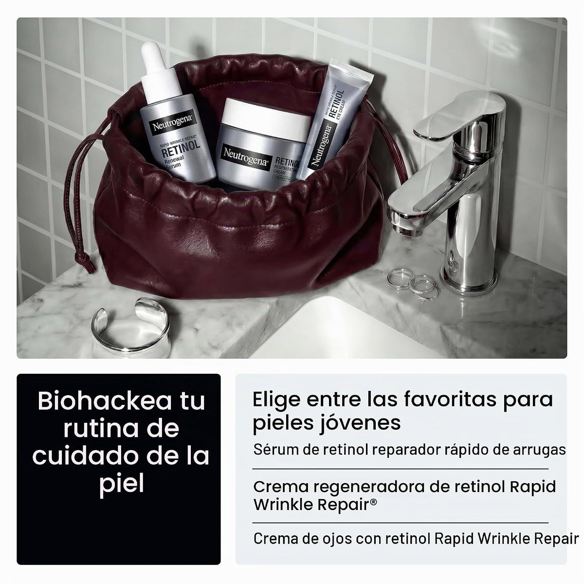 Neutrogena - Suero de renovación de retinol para reparación rápida...