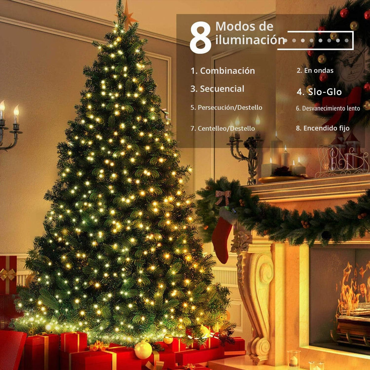 Brizled Luces de Navidad para exteriores, 78.74 pies, 240 luces LED...