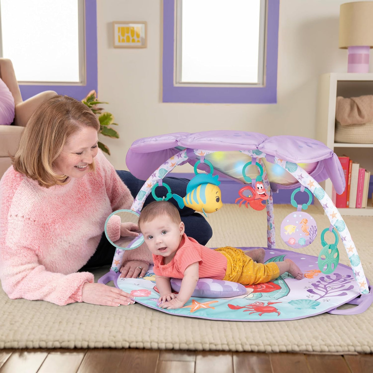 Bright Starts Disney Baby La Sirenita Twinkle Trove Gimnasio de Act...