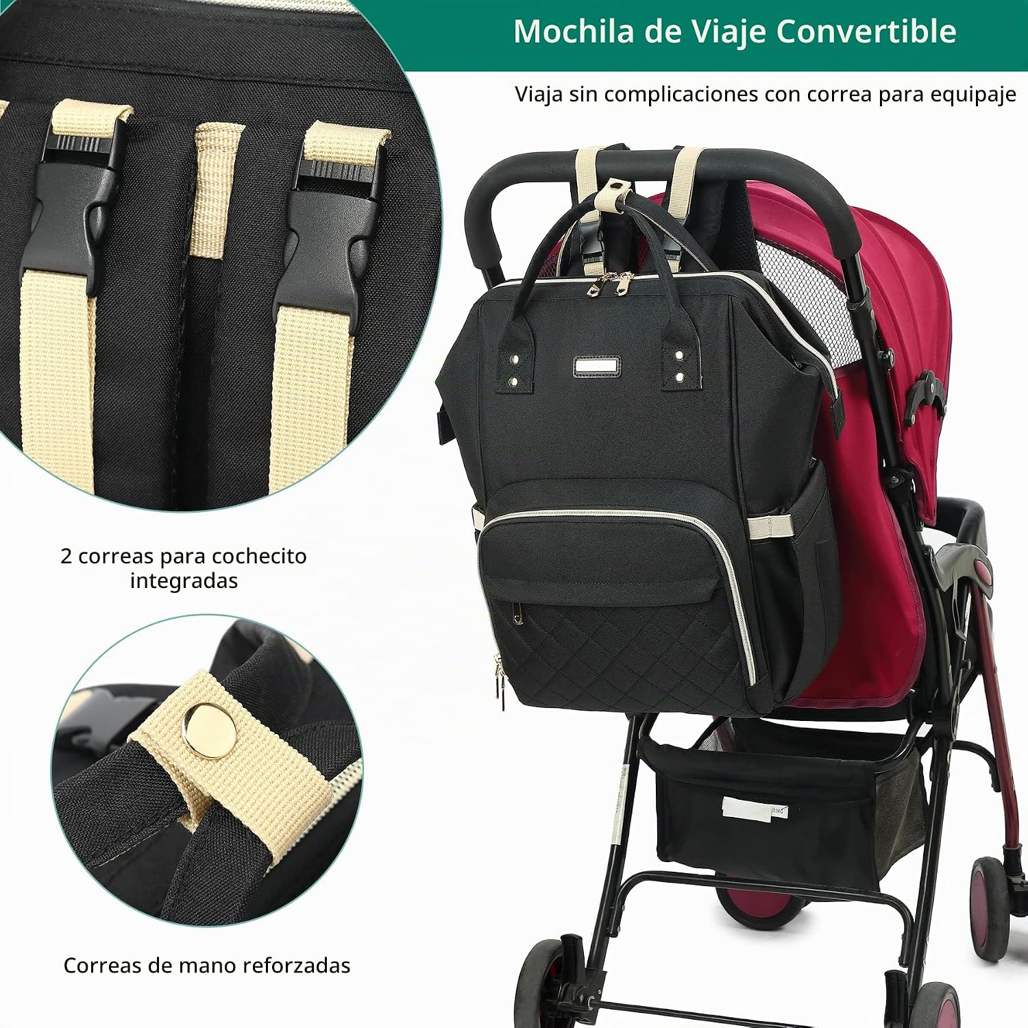 Bolsa de pañales, bolsas de pañales para bebés y niñas, bolsas de b...