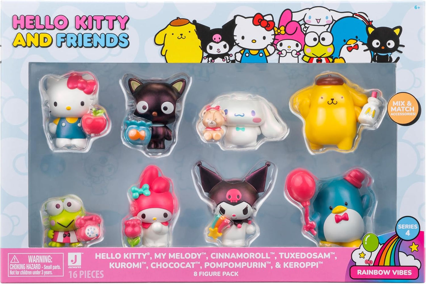 Jazwares Hello Kitty® and Friends Rainbow Vibes Party, figura de 2...
