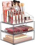 Vtopmart Organizador de maquillaje transparente de 3 niveles con 2...