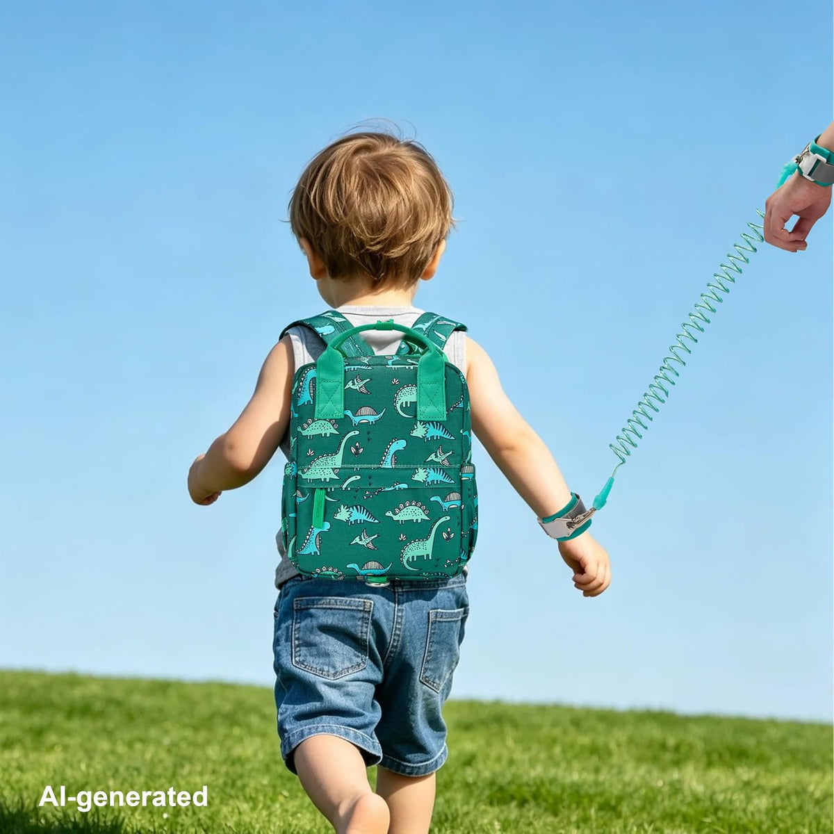 Mochila con correa para niños pequeños con eslabón de muñeca antipé...