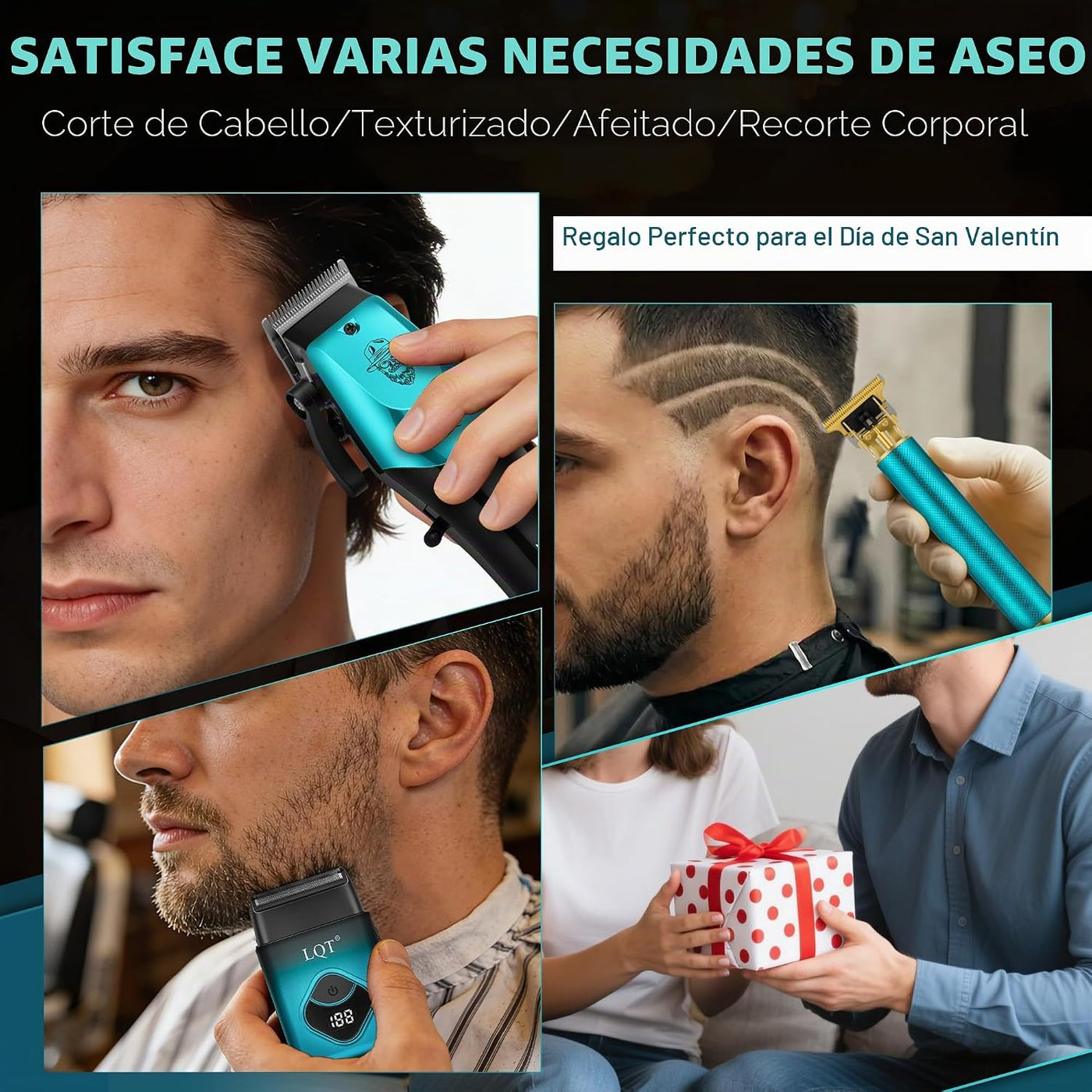 LQT Cortapelos para hombres profesionales, kits y juegos de recorta...