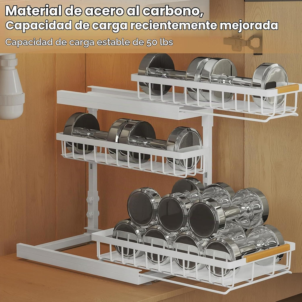 Aekenr Organizador y almacenamiento para debajo del fregadero para...
