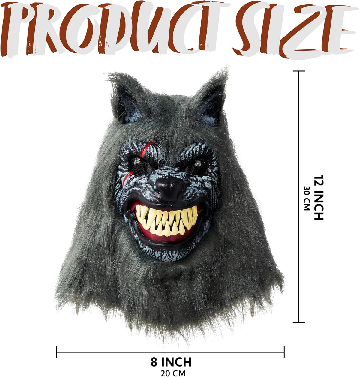 Spooktacular Creations Máscara LED de hombre lobo de Halloween con...