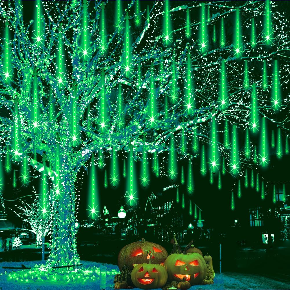 Weepong Luces de Halloween al aire libre, luces de Navidad de lluvi...