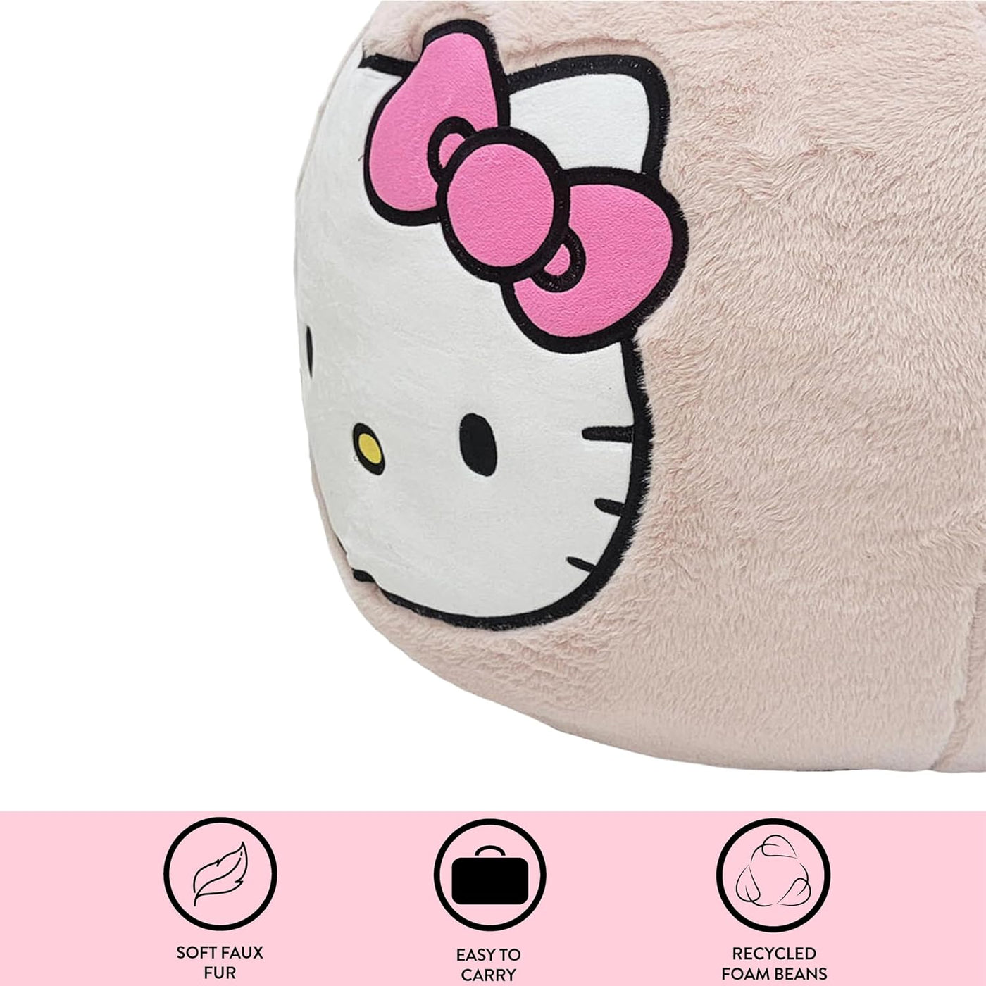 Idea Nuova Sanrio Hello Kitty - Puf redondo relleno de espuma de 24...
