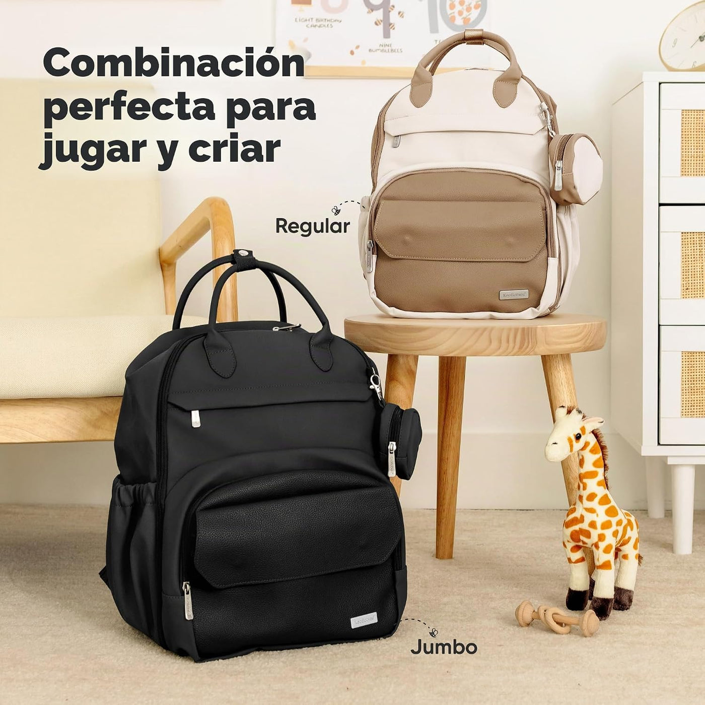 KeaBabies Mochila para Pañales - Mochilas Multifuncionales de Viaje...