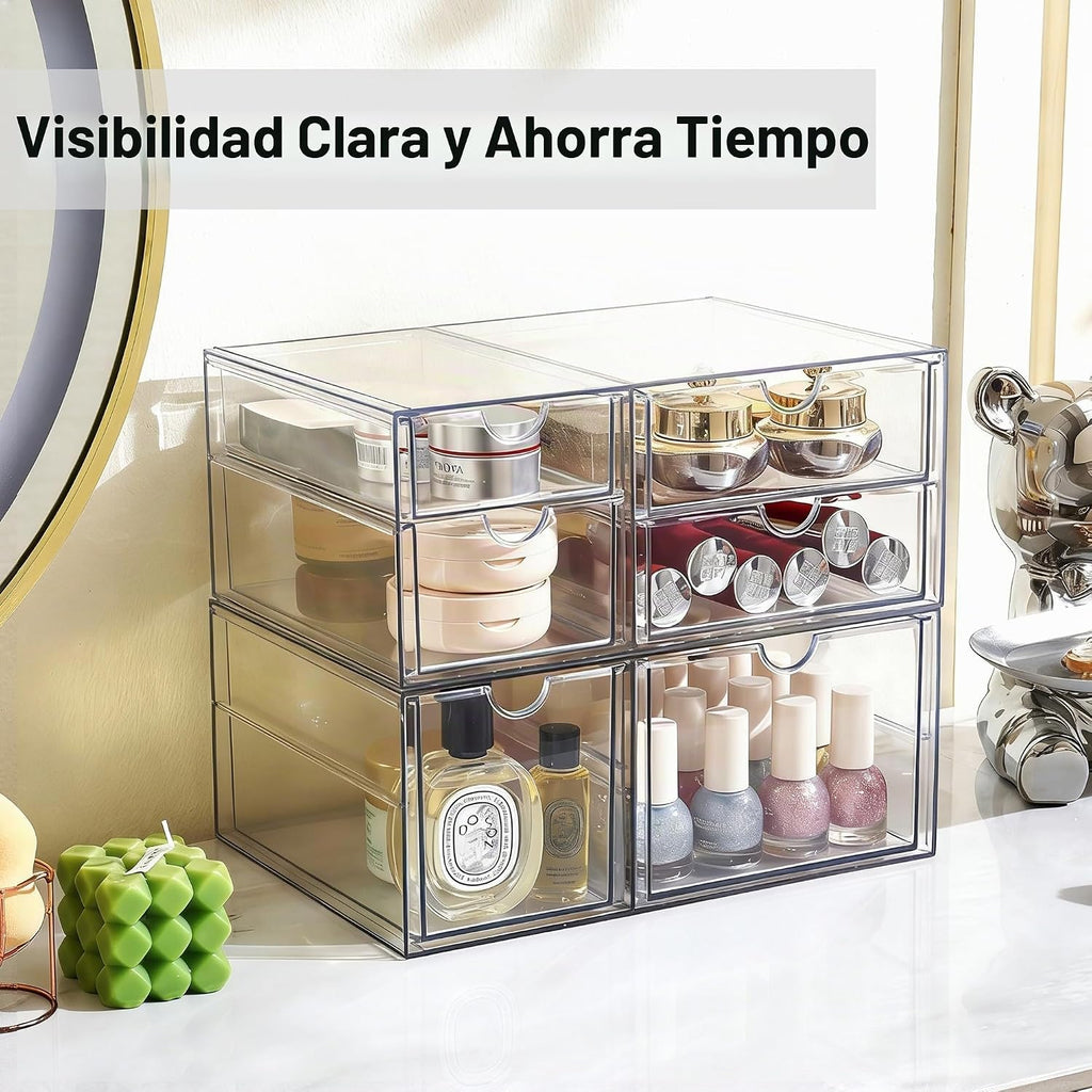 Prsildan Organizador de maquillaje acrílico, cajón de almacenamient...