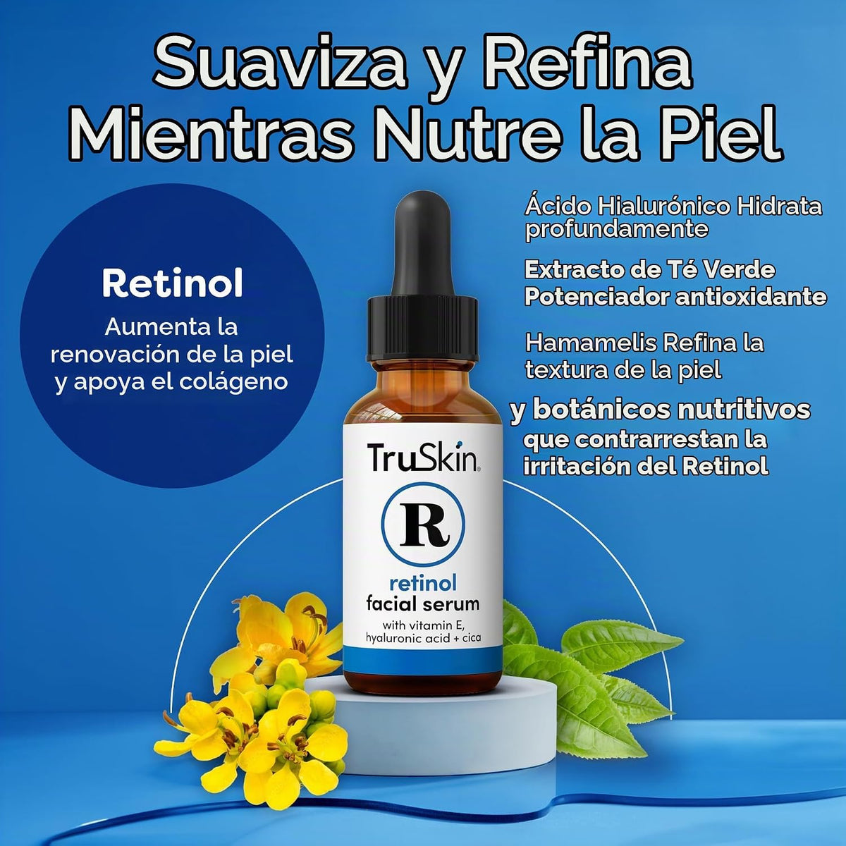 Sérum de retinol natural, TruSkin | Suero retinoide suave durante l...