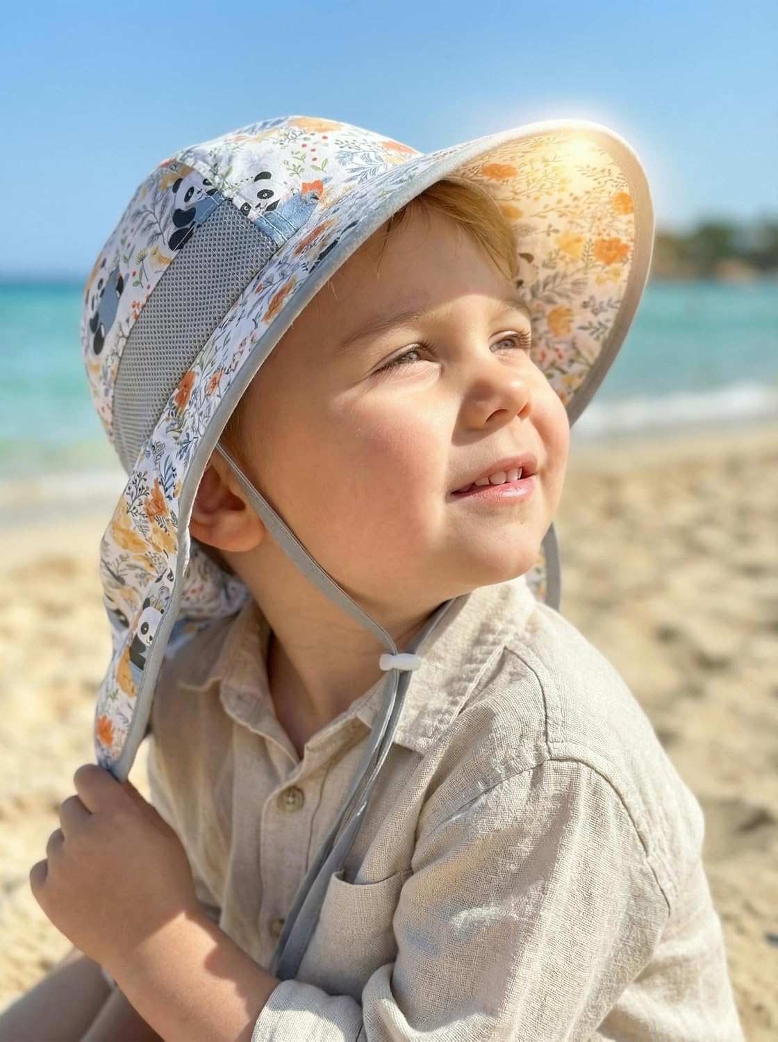 WINTOJO Sombrero de sol para niños pequeños, sombrero de pescador U...
