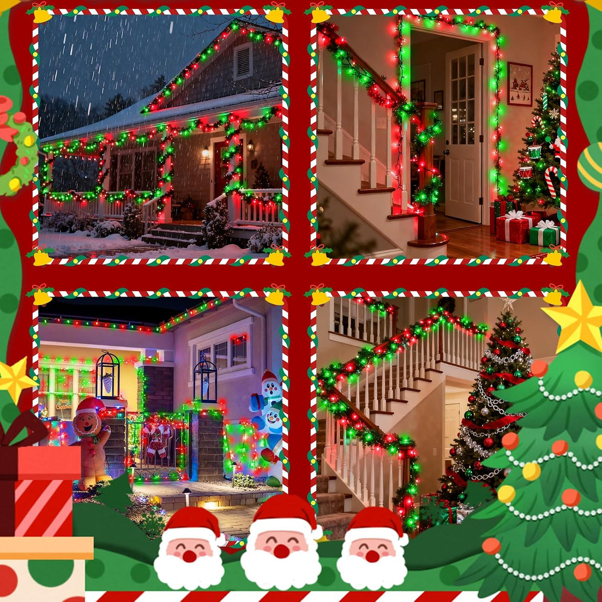 2026 Nuevas luces de cadena de Navidad inteligentes con control de...