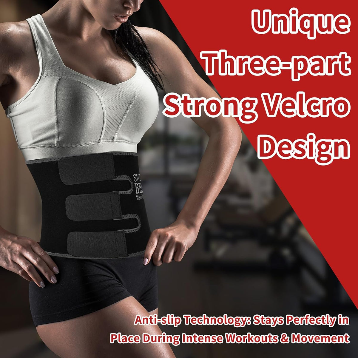 NEWCOO Banda de Sudor para Entrenamiento de Cintura para Mujeres y...