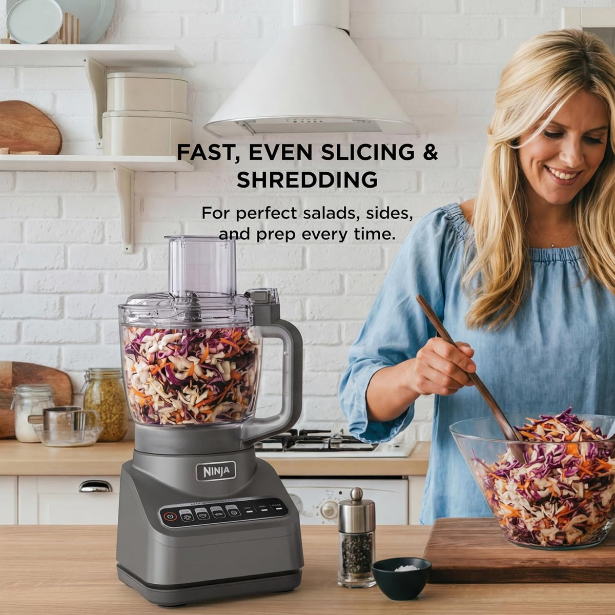 Ninja procesador de alimentos, Professional Plus, 1000 vatios de po...