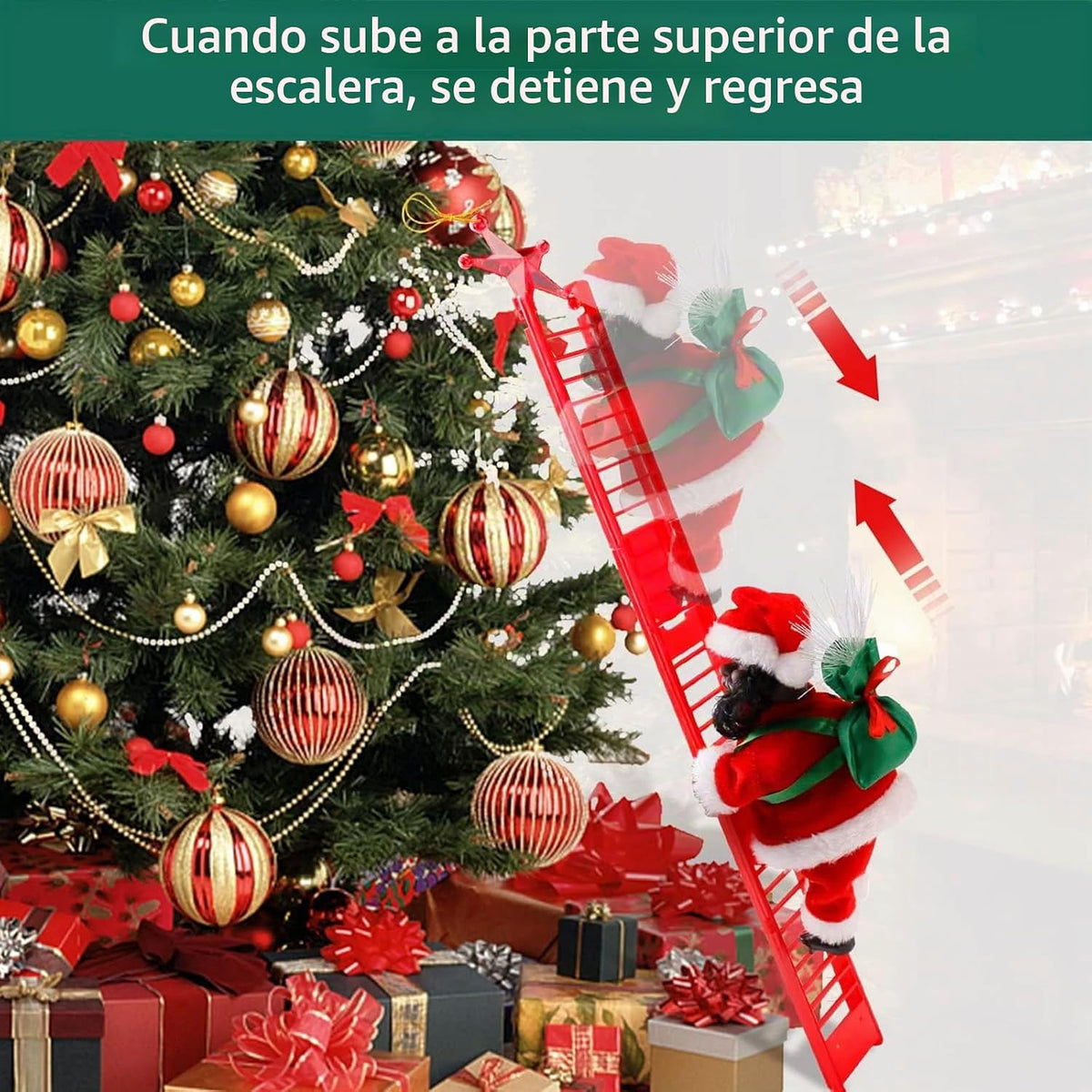 Figura musical de baile musical de Papá Noel para subir y bajar de...