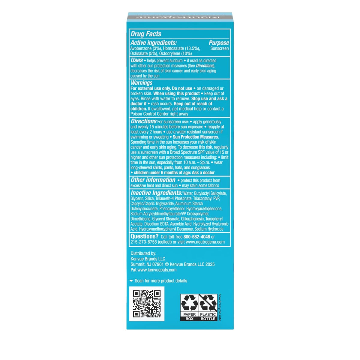 Neutrogena Hydro Boost Crema hidratante facial SPF 50, 1.7 fl oz |...