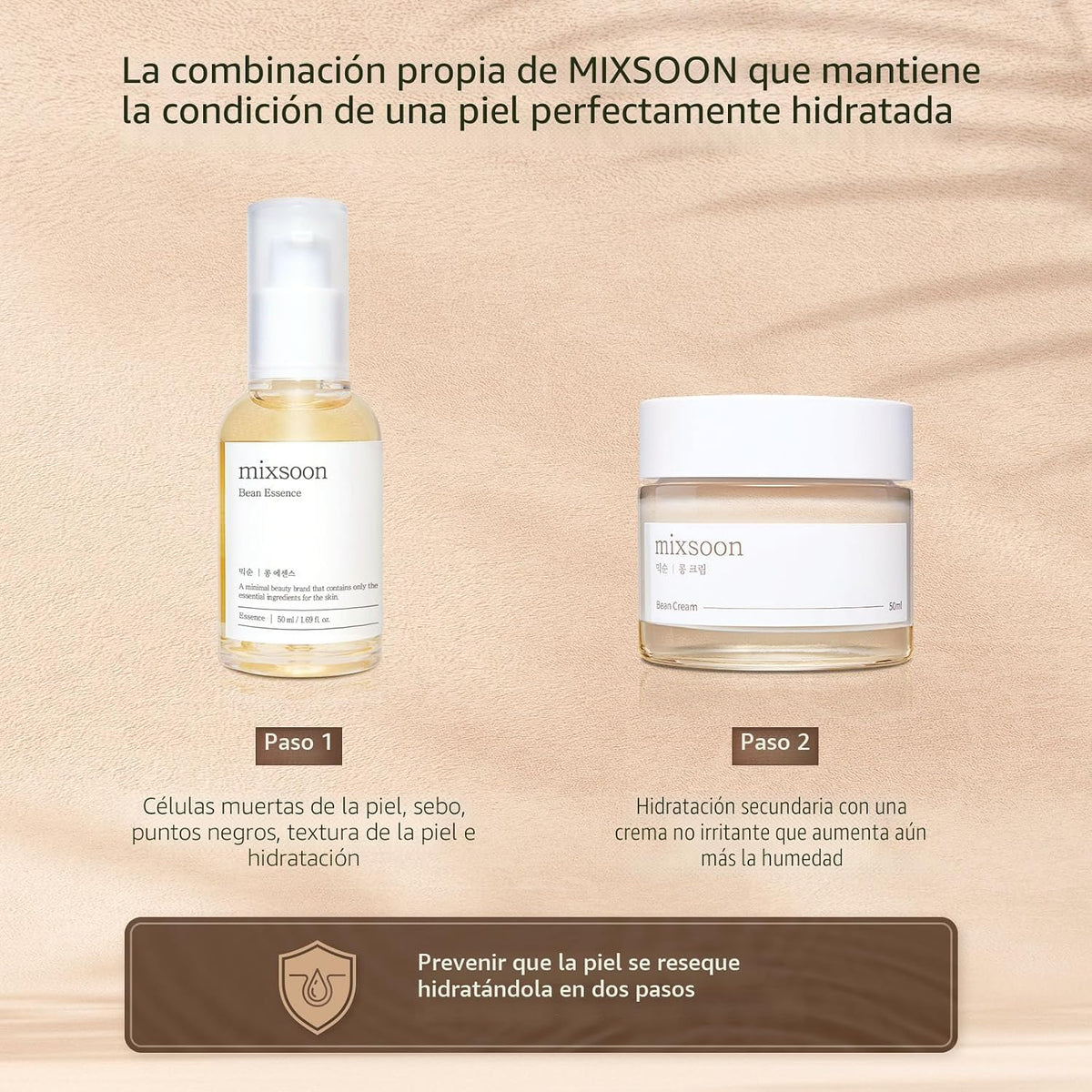 Bean Glass Skin Duo - Set de crema y esencia hidratante para piel d...