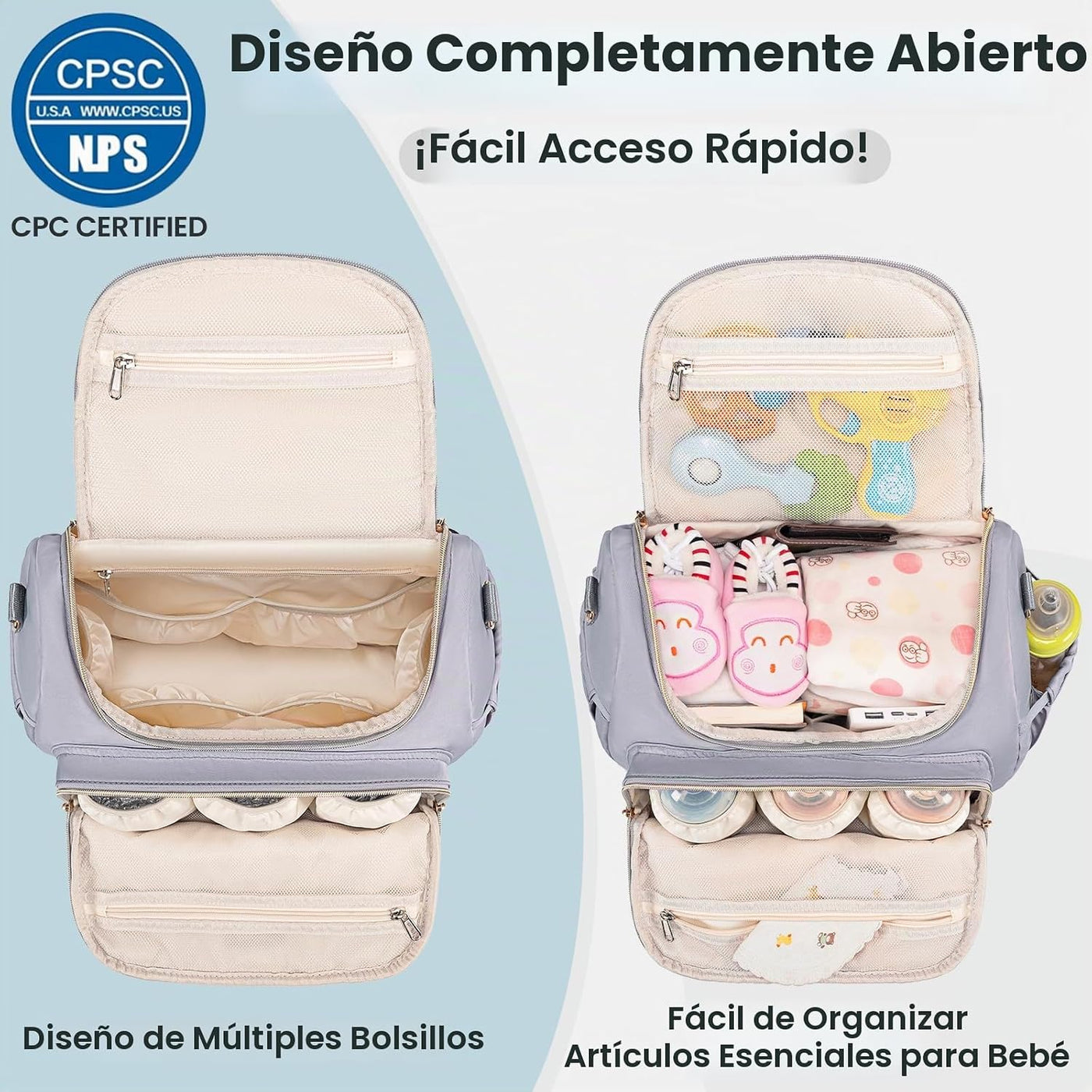 Mochila de pañales Tealari convertible de 4 en 1, bolsa de pañales...