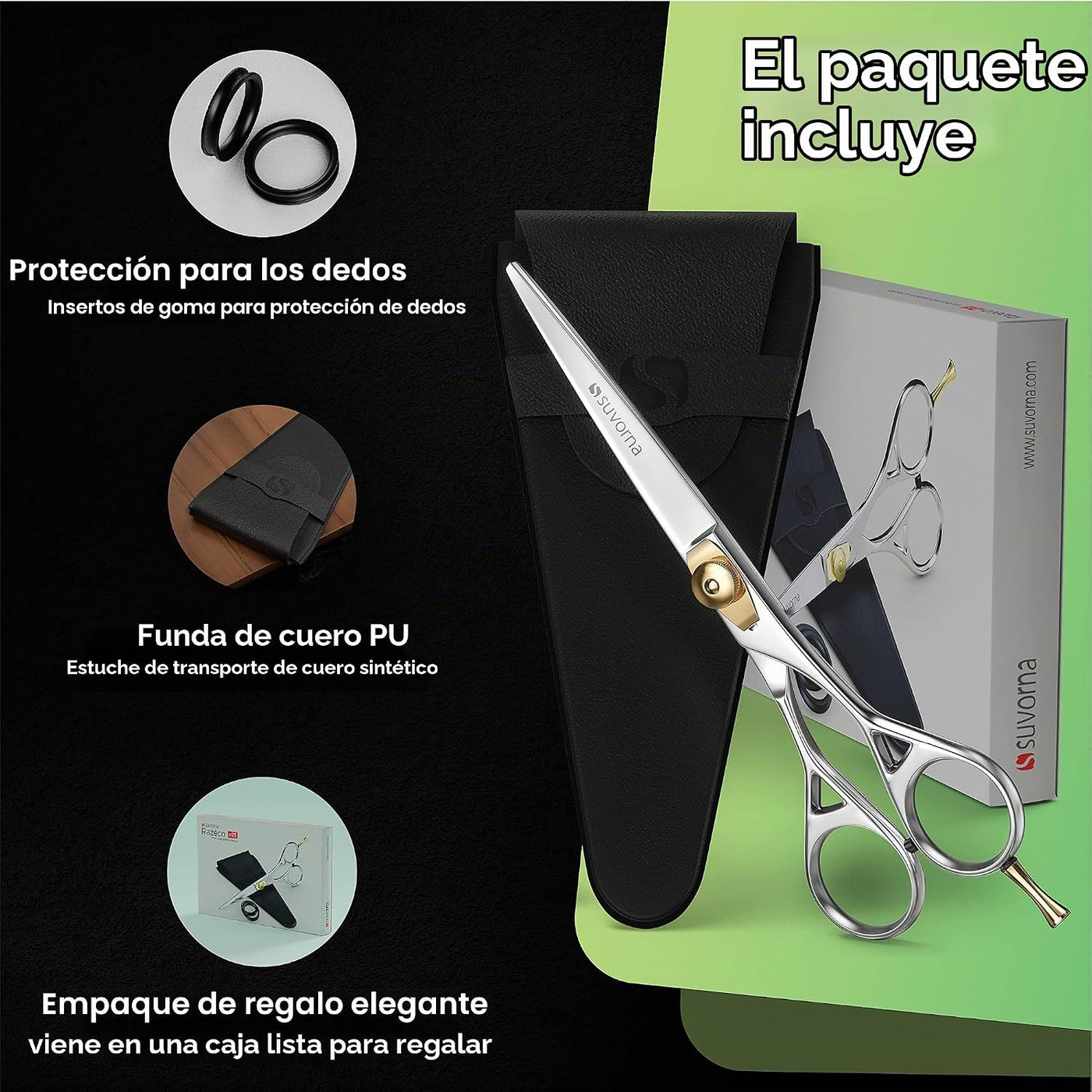 Suvorna Tijeras de pelo profesionales de 6 pulgadas - Tijeras de pe...