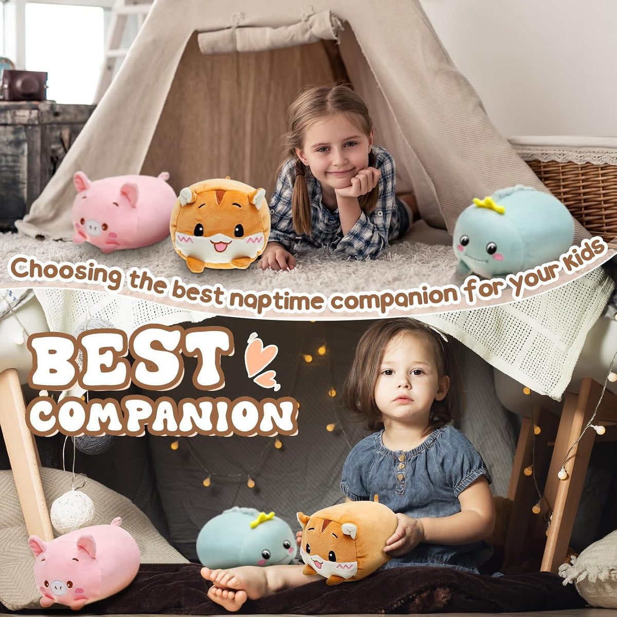 Leitee 3 piezas de peluches de animales de peluche a granel de 8 pu...