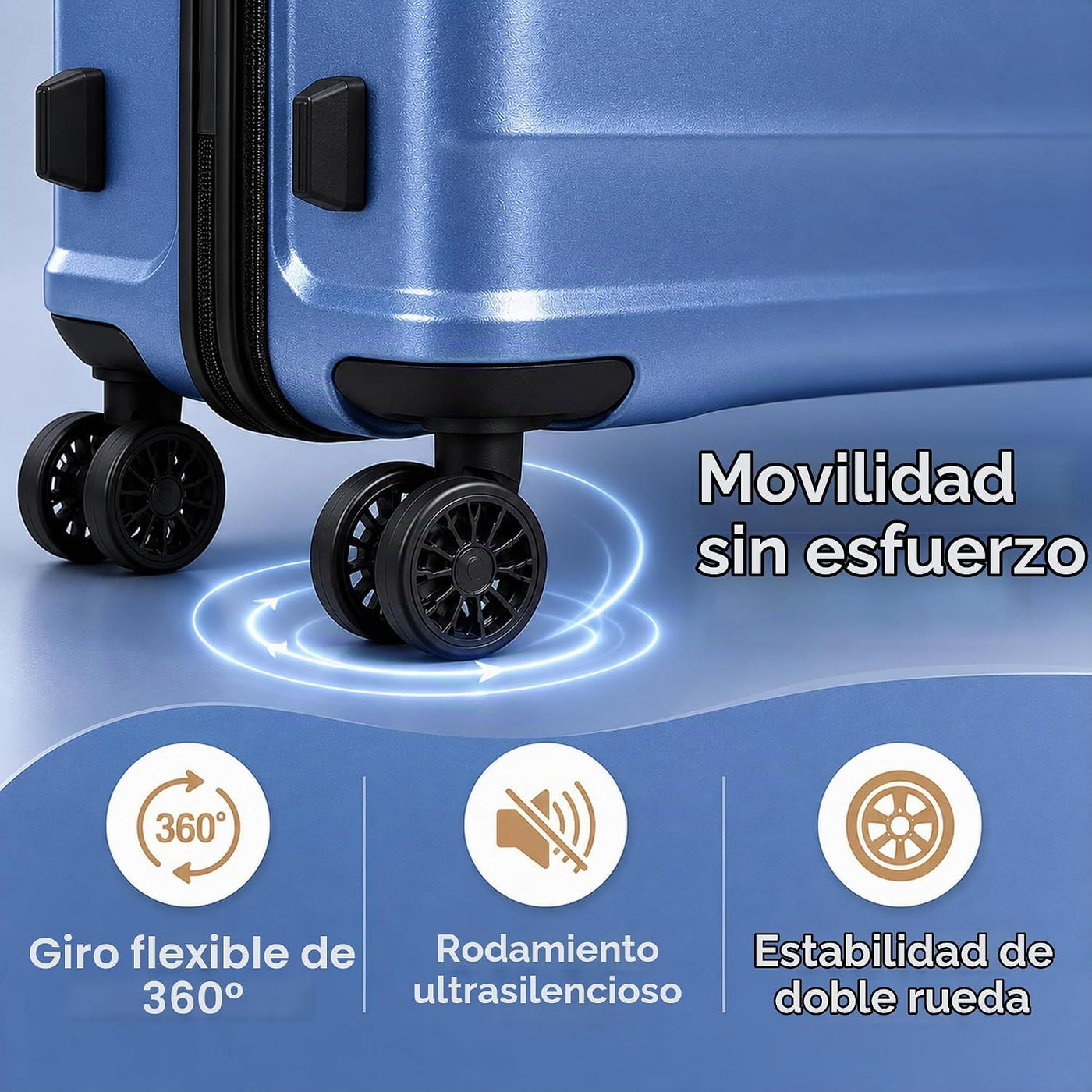 CONCEPTEN Juego de 5 piezas de equipaje de mano aprobado por aerolí...