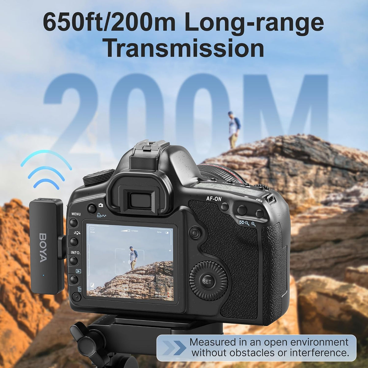 BOYA BY-V4 Micrófonos inalámbricos para cámaras DSLR videocámara co...