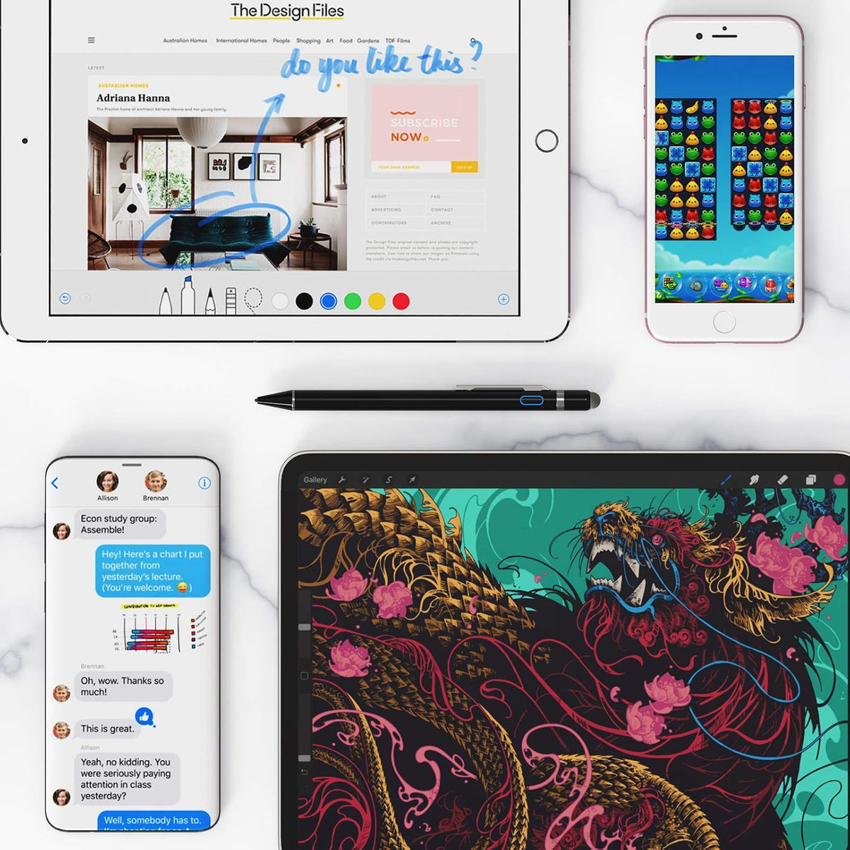 Lápiz óptico para iPad y Apple Pencil alternativo, lápiz óptico act...