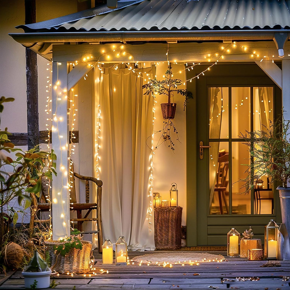 JMEXSUSS 400 luces LED de Navidad para exteriores, luces de cadena...