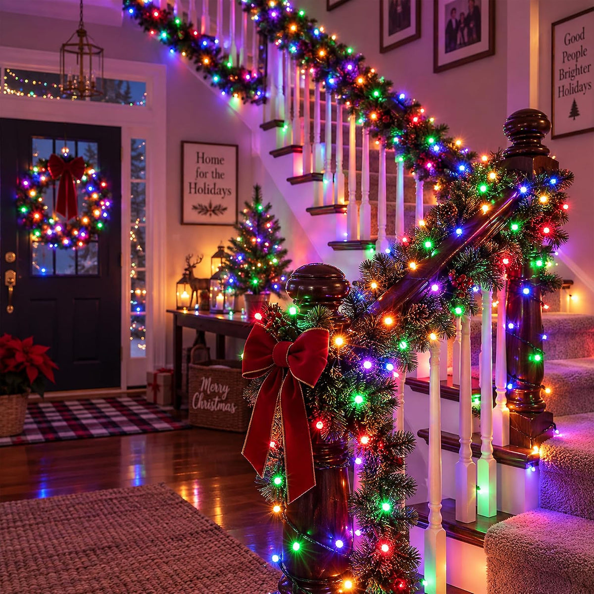 Brizled Guirnalda de luces de Navidad Gentle Twinkle con 100 luces...
